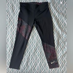 GIRLS BLACK NIKE LEGGINGS TIGHT FIT